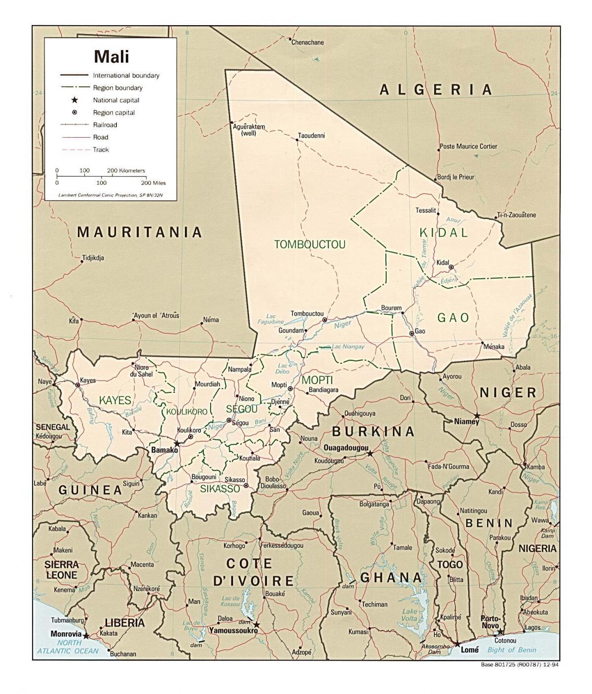 Peta dari Mali negara