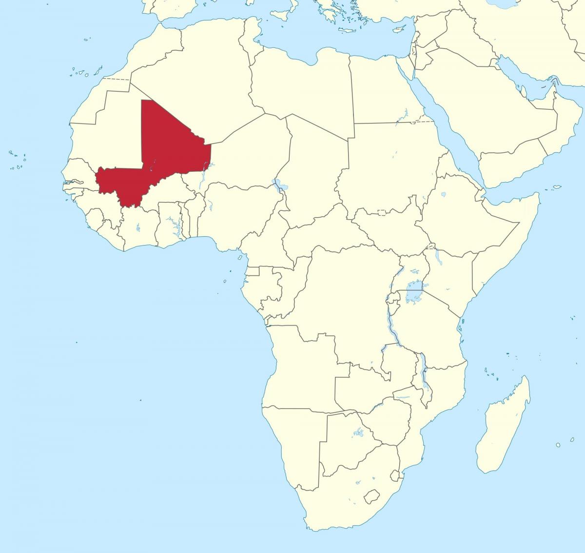 Mali lokasi pada peta dunia