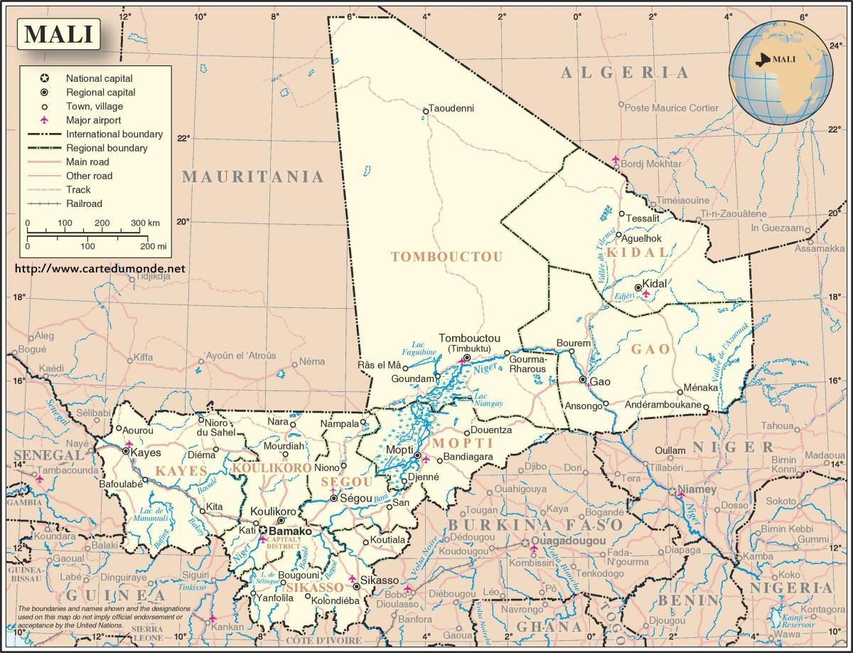 peta dari Mali