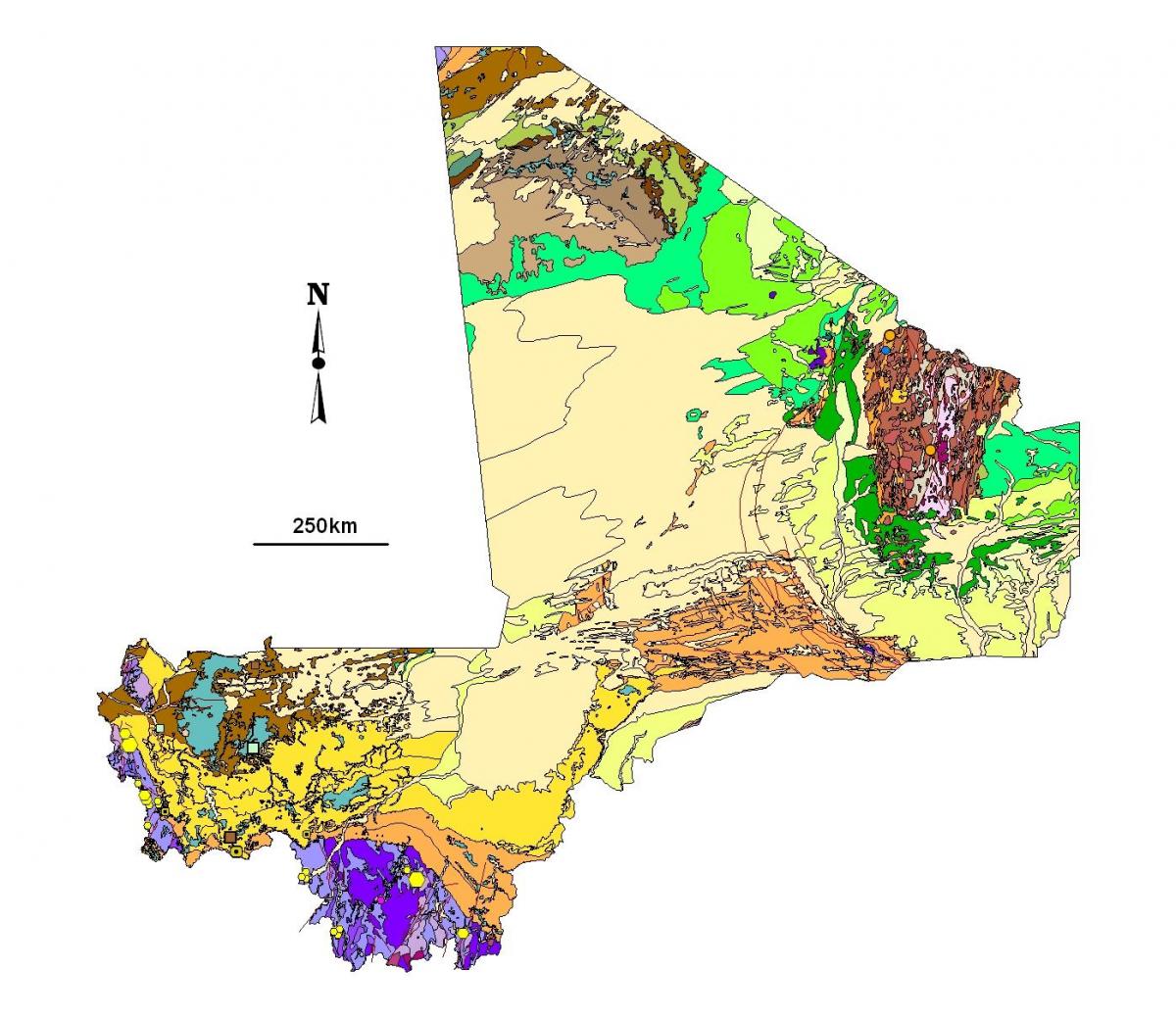 Peta tambang emas Mali