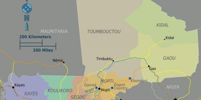 Peta dari Mali daerah