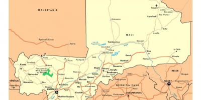 Peta dari kota-kota Mali